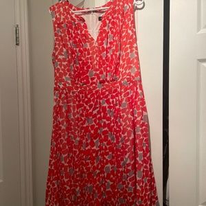 Nine West dress orange/red and white size large